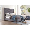 Fairborn Dark Gray Upholstered Bed