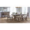 Foundry Saw Buck Dining Set w/ Wood Chairs