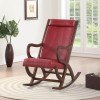 Triton Rocking Chair (Burgundy/ Walnut)