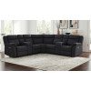 Hagen Steel Grey Power Reclining Sectional w/ LED Lighting