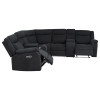 Hagen Steel Grey Power Reclining Sectional w/ LED Lighting