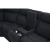 Hagen Steel Grey Power Reclining Sectional w/ LED Lighting
