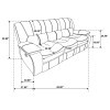 Camila White Reclining Living Room Set