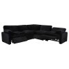 Collins Black 5-Piece Modular Power Reclining Sectional