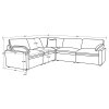 Collins Black 5-Piece Modular Power Reclining Sectional