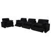 Collins Black Power Reclining Home Theater Seating Set