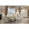 Versailles 120 Inch Dining Room Set w/ Oval Back Chairs (Bone White)