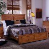 Diego Panel Bed (Cinnamon Pine)