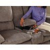 Reyes Power Lay Flat Reclining Loveseat w/ Console (Graphite)