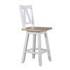 Lindsey Farm Counter Height Swivel Chair (Weathered White) (Set of 2)