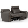 Nico Reclining Loveseat w/ Power Headrests (Walnut)