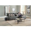 Como 3-Piece Power Reclining Right Chaise Sectional (Steel)