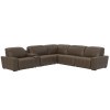 Spoleto Cafe Latte 6-Piece Power Reclining Sectional w/ Power Euro Headrests