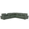 Spoleto Pine 6-Piece Power Reclining Sectional w/ Power Euro Headrests