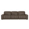 Spoleto Cafe Latte Power Reclining Sofa w/ Power Euro Headrests