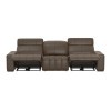 Spoleto Cafe Latte Power Reclining Sofa w/ Power Euro Headrests