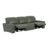 Spoleto Pine Power Reclining Sofa w/ Power Euro Headrests