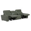 Spoleto Pine Power Reclining Sofa w/ Power Euro Headrests
