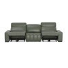 Spoleto Pine Power Reclining Sofa w/ Power Euro Headrests