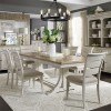 Farmhouse Reimagined Rectangular Dining Set w/ Upholstered Chairs