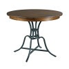 The Nook 44 Inch Round Counter Height Metal Base Table (Hewned Maple)