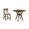 The Nook 44 Inch Round Counter Dining Set w/ Chair Choices (Hewned Maple)