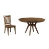 The Nook 44 Inch Round Dining Room Set w/ Chair Choices (Hewned Maple)