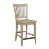 The Nook Counter Height Slat Back Chair (Heathered Oak) (Set of 2)