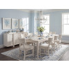 Maren Fresh Canvas Leg Dining Room Set w/ Fluted Curved Back Chairs