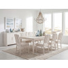 Maren Fresh Canvas Leg Dining Room Set w/ Woven Back Chairs