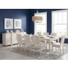 Maren Fresh Canvas Leg Dining Room Set w/ Woven Back Chairs