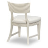 Maren Fresh Canvas Double Pedestal Dining Room Set w/ Fluted Curved Back Chairs