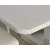 Maren Fresh Canvas Double Pedestal Dining Room Set w/ Woven Back Chairs