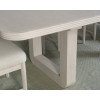 Maren Fresh Canvas Double Pedestal Dining Room Set w/ Woven Back Chairs