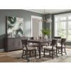 Maren Truffle Leg Dining Room Set w/ Fluted Curved Back Chairs