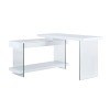 Modern Rotatable Glass/ Wooden Desk