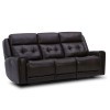 Carrington Power Reclining Sofa (Dark Brown)