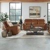 Bennett Power Reclining Living Room Set w/ Articulating Headrest (Butternut)