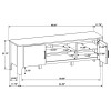 Rowe Light Oak 65 Inch TV Stand