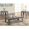 Weathered Gray 3-Piece Occasional Table Set