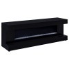 Mallory Black TV Stand w/ Flame Visualizer and Bluetooth Speaker