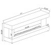 Mallory White TV Stand w/ Flame Visualizer and Bluetooth Speaker