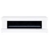 Mallory White TV Stand w/ Flame Visualizer and Bluetooth Speaker