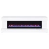 Mallory White TV Stand w/ Flame Visualizer and Bluetooth Speaker