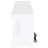 Mallory White TV Stand w/ Flame Visualizer and Bluetooth Speaker