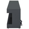 Mallory Grey TV Stand w/ Flame Visualizer and Bluetooth Speaker