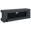 Mallory Grey TV Stand w/ Flame Visualizer and Bluetooth Speaker