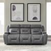 Chapman Aline Blue Gray Dual Zero Gravity Power Recline Sofa w/ Power Articulating Headrest