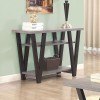 Antique Grey and Black Sofa Table