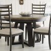 Plank Road Button Dining Table (Charcoal)